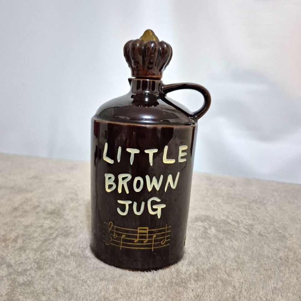 SonSCo Little Brown Jug Music Theme Ceramic Jug Working Brown Japan Decorative